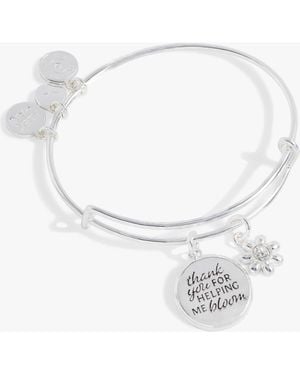 ALEX AND ANI Thank You For Helping Me Bloom' Charm Bangle - White