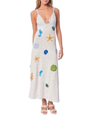 CAPITTANA Carolina Appliqué Cover-Up Dress - White