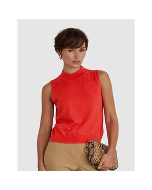 Hobbs Priya Knitted Vest - Red