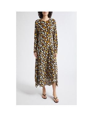 Stine Goya Long Sleeve Gathered Dress - Metallic
