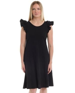 Wilt Ruffle Shoulder Tank Dress - Black