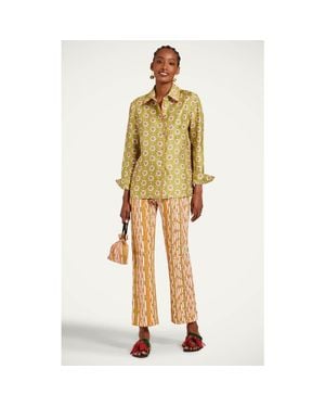 La DoubleJ Boy Shirt With Piping - Yellow