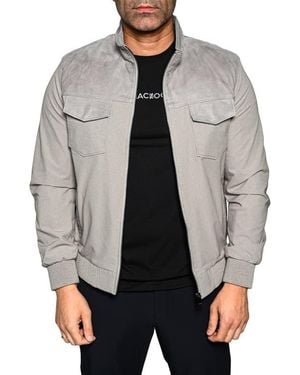 Maceoo Suede Trim Jacket - Gray