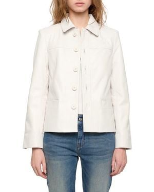 Zadig & Voltaire Liamys Leather Jacket - White
