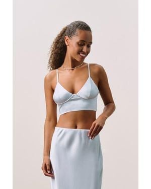 NAKEDCASHMERE Sasha Silk Bralette - White