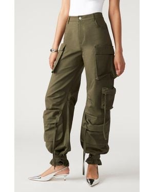 Steve Madden Duo Wide Leg Cargo Pants - Green