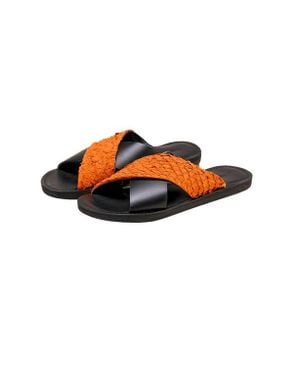Sarep + Rose Pike Leather Sandal - Orange