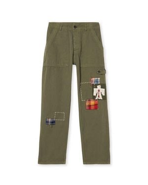Fortela Herringbone Fatigue Pants - Green