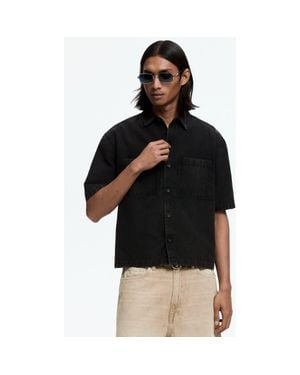 H&M Relaxed Fit Cotton Canvas Shirt - Black