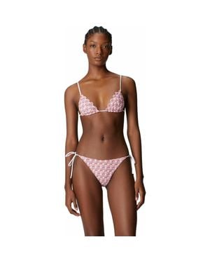 Missoni Bikini With Scalloped Lace Decoration - Brown