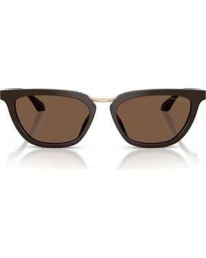 Armani 54Mm Butterfly Sunglasses - Brown