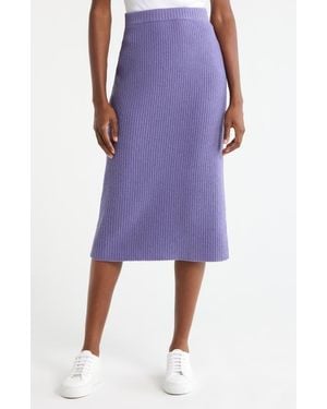 UGG Chryston Rib Knit Midi Skirt - Purple