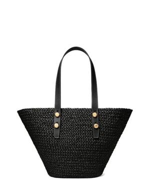 Tory Burch Small Romy Basket Tote - Black