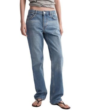 Mango Straight Leg Jeans - Blue