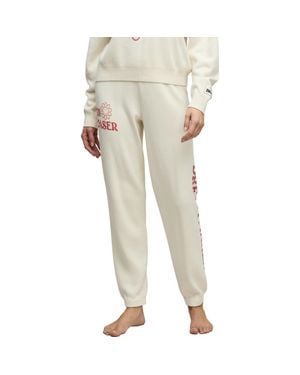 Barefoot Dreams Smiley Sun Stars Cozychic Ultra Lite Sweatpants - Natural