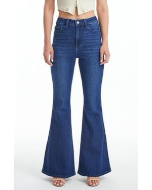 Bayeas High Waist Flare Jeans - Blue