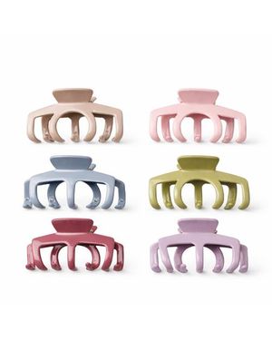 Donatello Gian Soft Matte Claw Clip Set 6 Pack - Pink