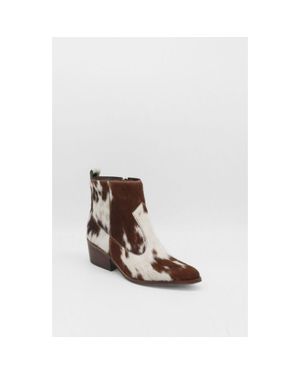 Stivali New York Nomad Western Cowboy Booties - White