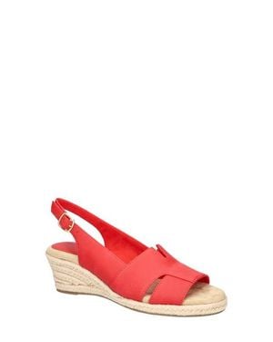 Easy Street Resort Slingback Wedge Sandal - Red