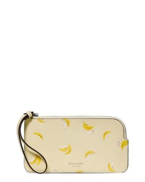 Kate Spade Zippy Leather Wristlet - Metallic
