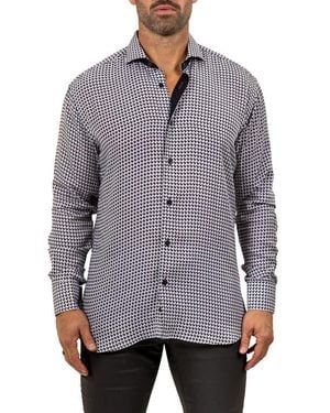 Maceoo Eins Marthy Contemporary Fit Button-Up Shirt - Gray