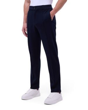 Bugatchi Soft Touch Pintuck Knit Pants - Blue