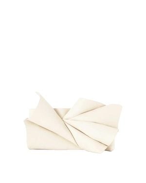 Esterah Midnight Bloom Leather Clutch - Natural