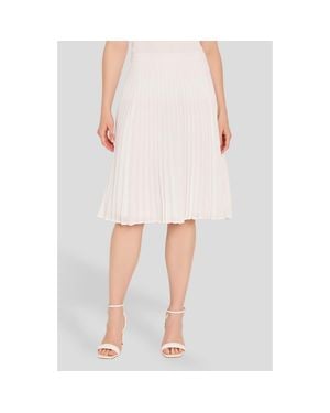 Tahari Pleated Chiffon Skirt - Pink