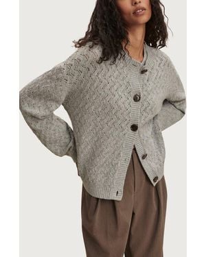 Varley Hossler Pointelle Cardigan - Gray