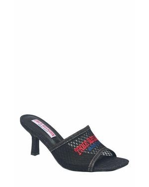 TRUE RELIGION Coi Mesh Slip On Heel - Blue