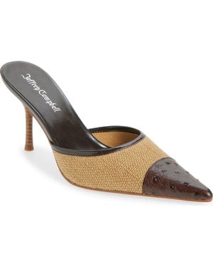 Jeffrey Campbell Parse Pointed Cap Toe Mule - Gray