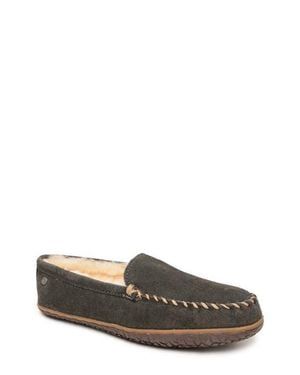 Minnetonka Tobie Water Resistant Genuine Shearling Lined Slipper - Gray