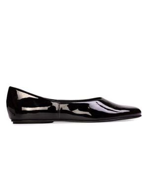 Black Suede Studio Ezra Ballet Flat - Black