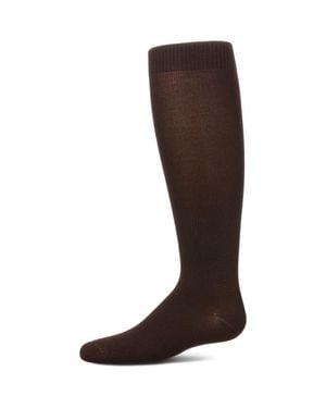 Memoi Soft Knee High Sock - Brown