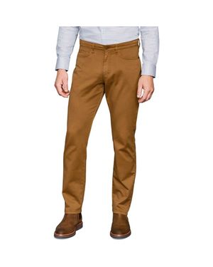 Johnston & Murphy Straight Leg Stretch Pima Cotton Pants - Brown