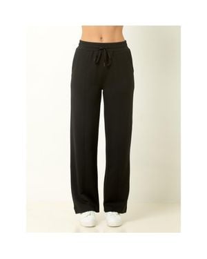 Single Stitch Ultra Soft Wide Leg Pant - Black