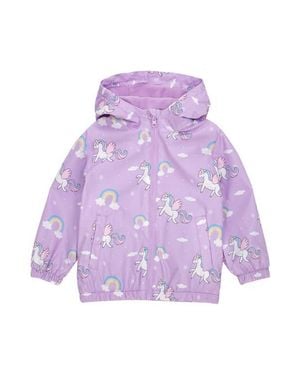 Rokka&Rolla Lightweight Fleece Lined Windbreaker - Purple