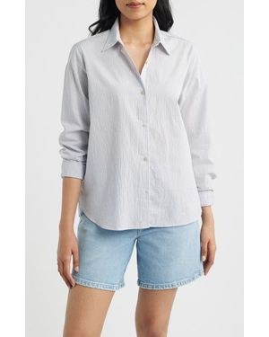 Mavi Stripe Button-Up Shirt - White