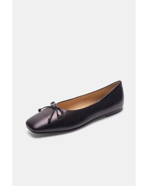 Bells & Becks Felicia Square Toe Ballerina Flat - White