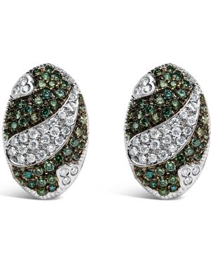 Haus of Brilliance 14K 2Ct. Tdw And Treated Diamond Earrings - Green