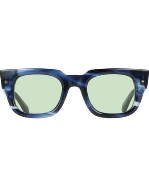 Ferragamo 49Mm Small Rectangle Sunglasses - Blue