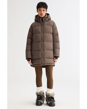 Orolay Puff-O Hip-Length Down Puffer Jacket - Brown