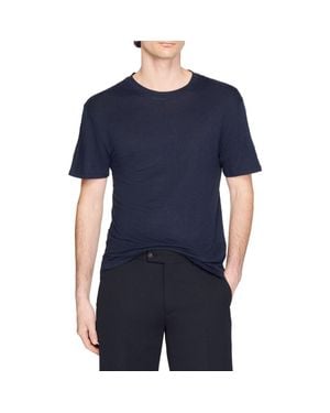 Sandro Certified Linen T-Shirt - Blue