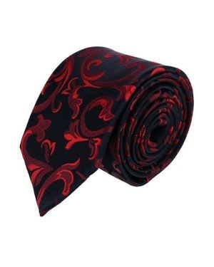 Trafalgar Daddy & Me Christian The Romantic Brocade Silk Neckties - Red