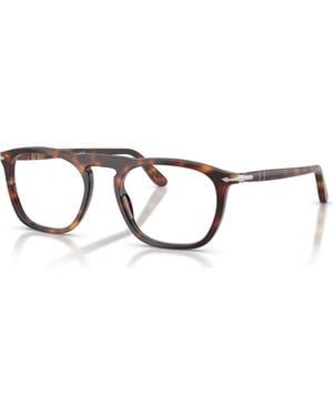 Persol 51Mm Square Optical Glasses - Brown