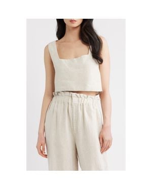 a.ren Christal Crop Tank - Natural