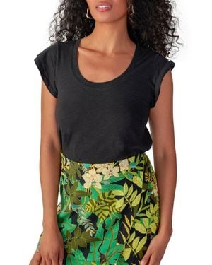 Sanctuary West Side Scoop Neck T-Shirt - Black