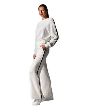 Tavi Ease Crew Stripe Sweatshirt - Gray