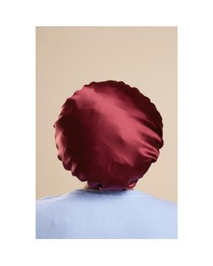 Hello Updo 100% Silk Night Bonnet - Red
