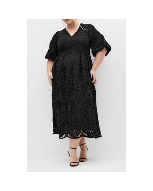 City Chic Kylee Lace Maxi Dress - Black